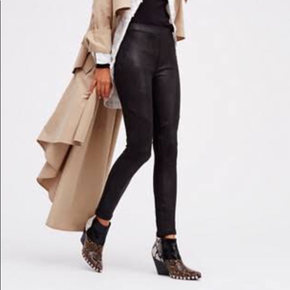 Free People Pants - FREE PEOPLE never let you go faux leather leggings